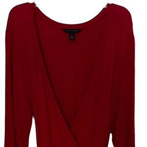 Tommy Hilfiger Vibrant Red Long Sleeve Dress